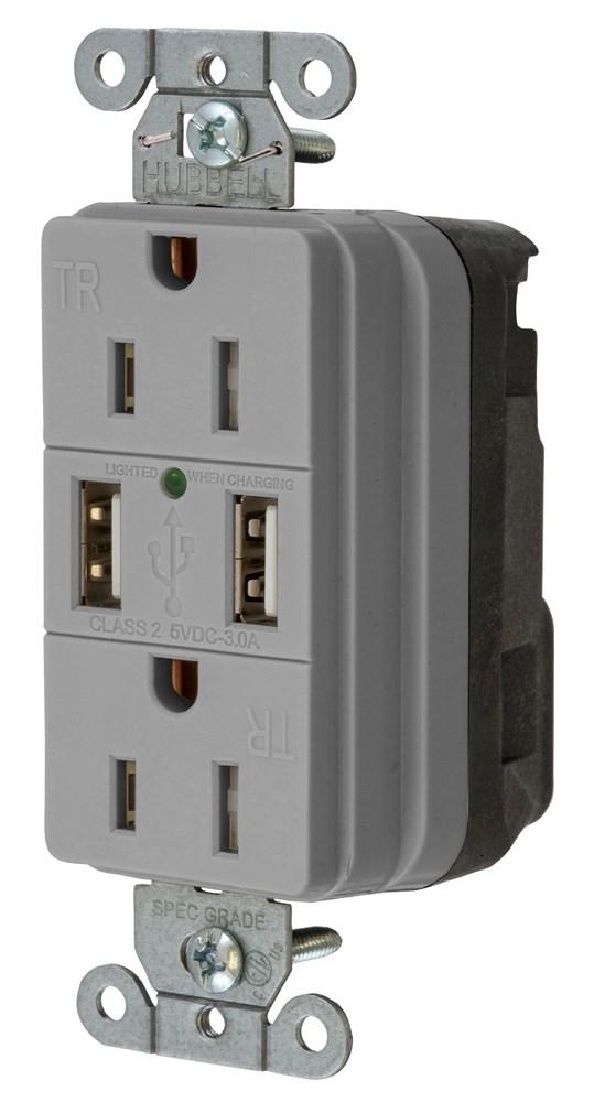 Hubbell SNAP15USBGY